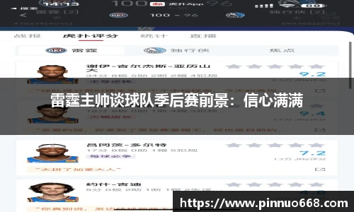雷霆主帅谈球队季后赛前景：信心满满